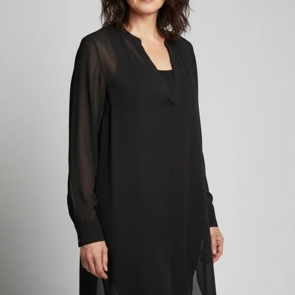 Bar III Sheer Black Tunic | Size M | Effortless Chic Layering Piece - Picture 6 of 6